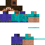 Blue Minecraft skin texture, 64x64 pixels