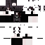 Black Minecraft skin texture, 64x64 pixels