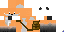 Minecraft skin texture, 64x32 legacy pixels