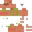 Orange green Minecraft skin texture, 64x64 pixels