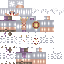 Gray Minecraft skin texture, 64x64 pixels