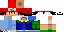 Minecraft skin texture, 64x32 legacy pixels