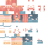 Red Minecraft skin texture, 64x64 pixels