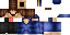 Minecraft skin texture, 64x32 legacy pixels