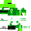 Green Minecraft skin texture, 64x64 pixels