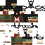 Black brown Minecraft skin texture, 64x64 pixels