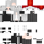 White Minecraft skin texture, 64x64 pixels