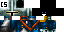 Minecraft skin texture, 64x32 legacy pixels