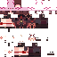 Red pink Minecraft skin texture, 64x64 pixels