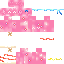 Pink Minecraft skin texture, 64x64 pixels